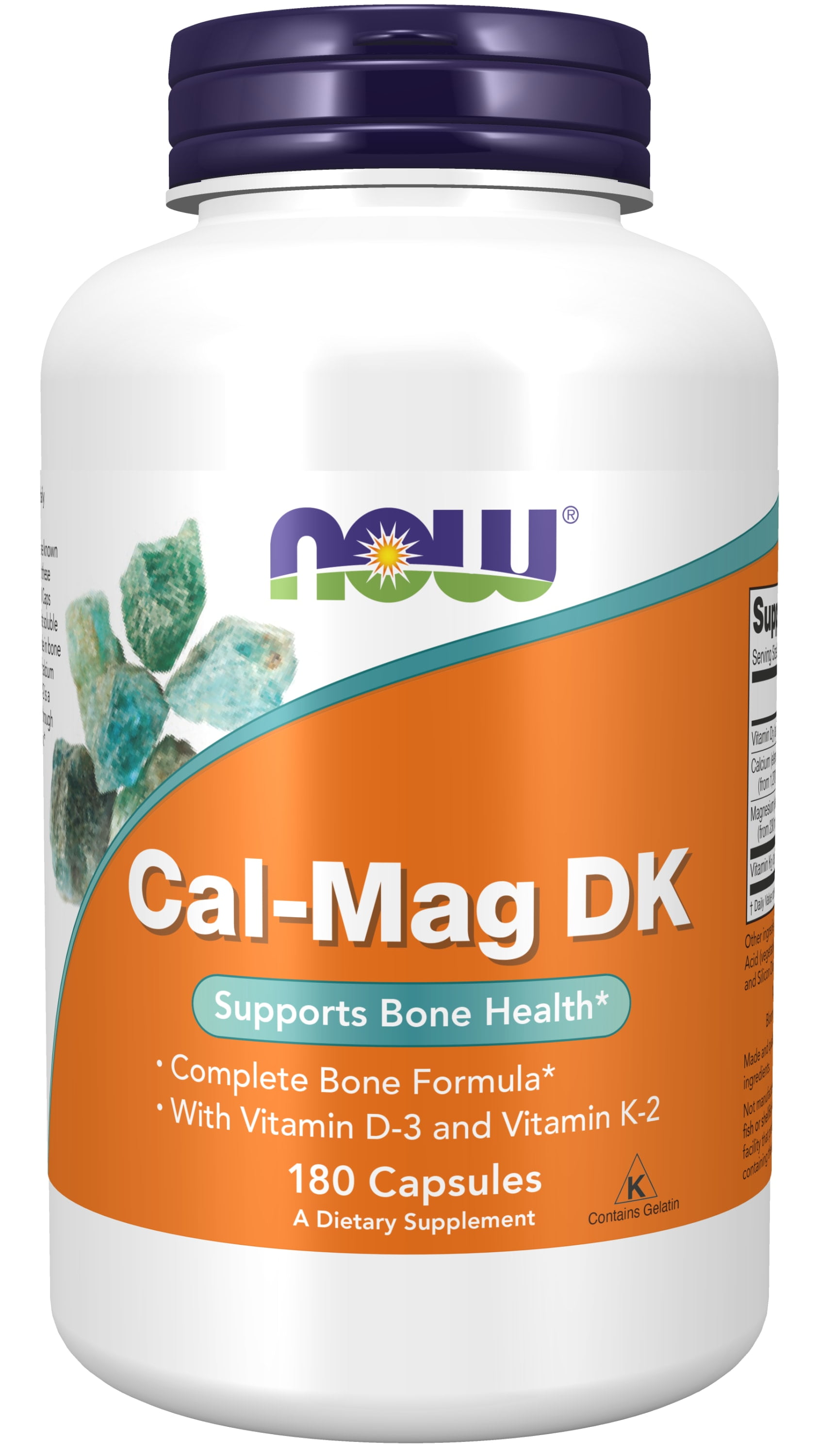 NOW Supplements, Cal-Mag DK with Vitamin D-3 and Vitamin K-2, Supports Bone Health*, 180 Capsules Sale